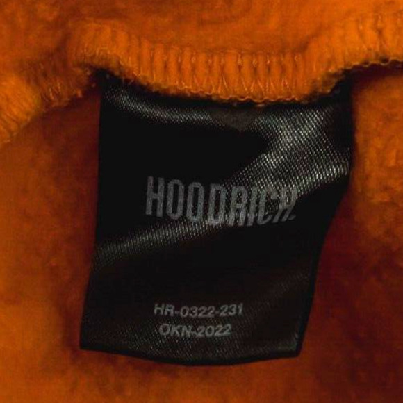 Hoodrich Size Large L Orange OG Core Logo Crew Long Sleeve Cotton Sweatshirt - Picture 5 of 7